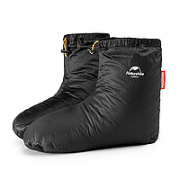 Зимові пухові шкарпетки-чуні Naturehike розмір 36-39, чорні (NH18S023-T)