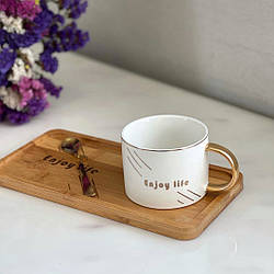 Кавова чашка з блюдцем "Насолода", 180 ml