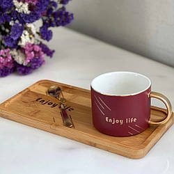 Кавова чашка з блюдцем "Насолода", 180 ml