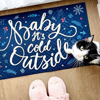 Килимок придверний з принтом Baby, it's cold outside