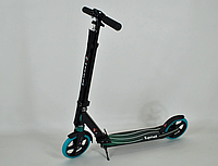 Складаний самокат із ножним гальмом maraton sprint алюмінієвий колісний з нековзною платформою навантаженням 100