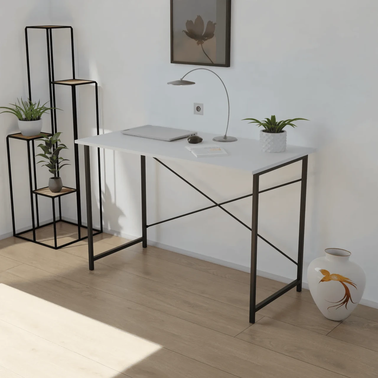 Письмовий стіл-трансформер ГАДЖ Neman, колір  клауд гранада  /  чорний