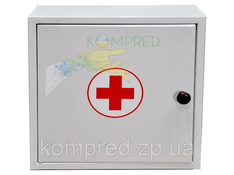 Аптечка медична металева навісна 400х150х400 мм Kompred OL819, фото 1