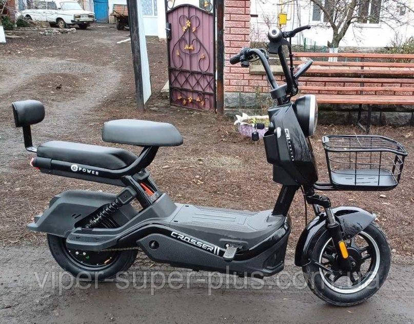Електроскутер Двохмісний Crosser CR1 2025 (600W, 60V, 20Ah) Чорний