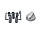 Ручка кухонна універсальна, срібна, 5 перехідників, фото 3