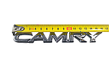 Емблема напис CAMRY (для Toyota) ХРОМ 160х22мм на скотчі (старий тип) пластик, фото 2