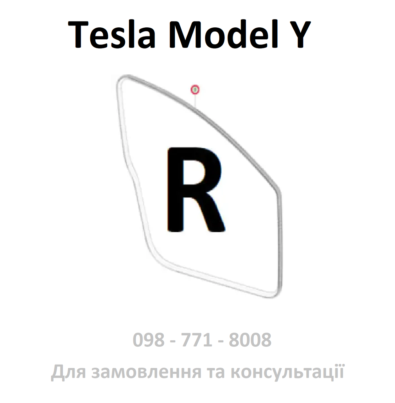 Ущільнювач дверей переднього правого R (пасажира) Tesla Model Y (1497674-00-B) (ОРИГІНАЛ)