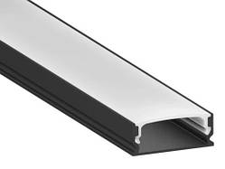 Профіль LED накладний АЛ-85 Чорний з розсіювачем L-2000  мм