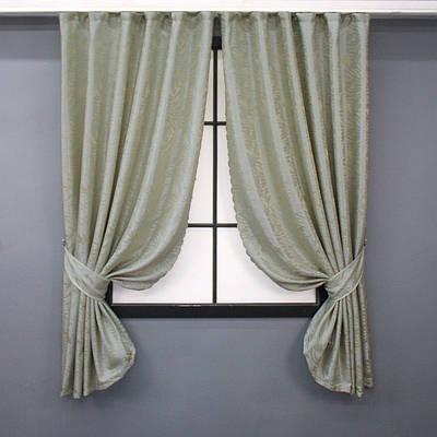 Комплект (2шт. 1,45х1,7м.) коротких штор жакард, «Magic». Колір сатин. Код 1602ш 35-0247