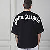 Чоловіча футболка Palm Angels чорна оверсайз Палм Енджелс, фото 4