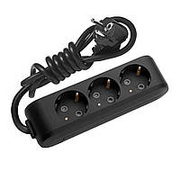 Подовжувач Panasonic X-tendia 3 гнізда 3 м із заземленням та захисними шторками чорний dutyfree