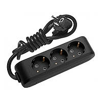 Подовжувач Panasonic X-tendia 3 гнізда 5 м із заземленням та захисними шторками чорний dutyfree