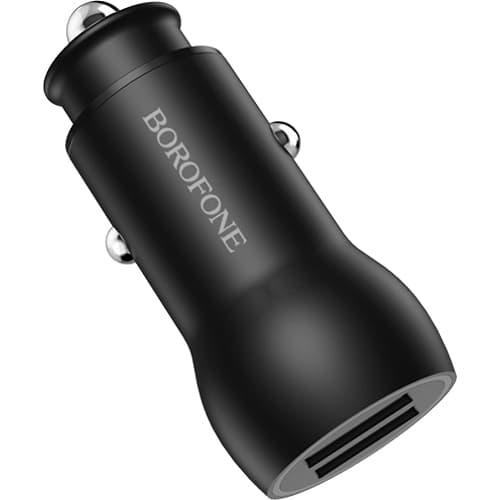 Автомобільна швидка зарядка BOROFONE BZ9 Wise route dual port Black