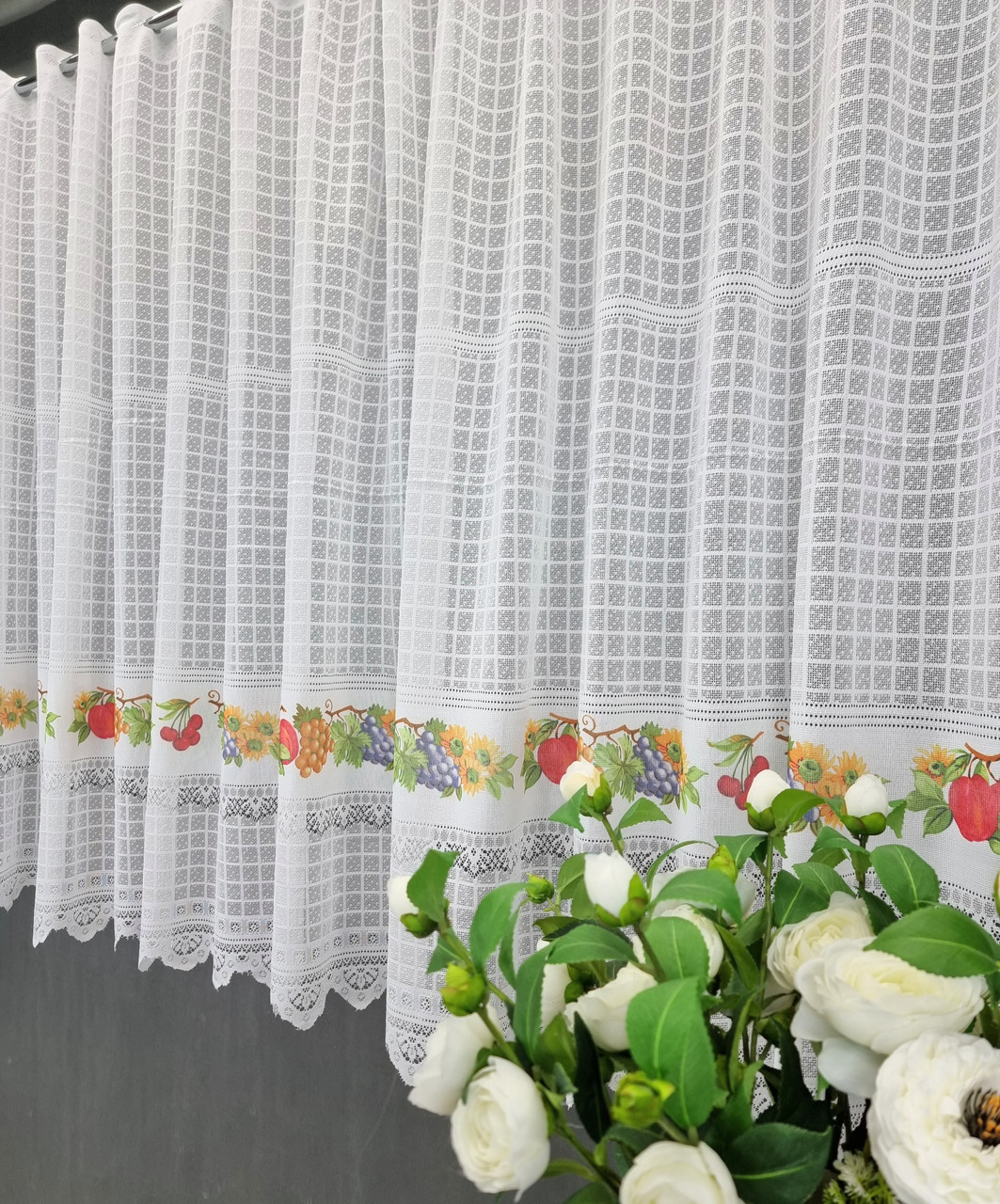 Тюль кухонна  Жакард "Фруктова Лоза" (300х120см)