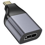 Адаптер Hoco UA33 з Type-C на HDMI, сірий, фото 3