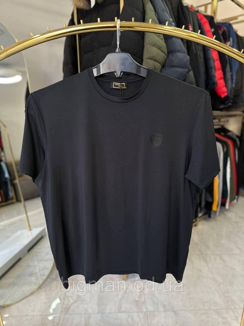 Чоловіча футболка 5133 GLV Туреччина (батал) 3-7XL чорна