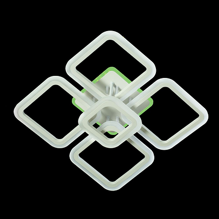 Люстра світлодіодна "Четире квадрата" з пультом керування й різнобарвною підсвіткою основи, 130 Вт, фото 1