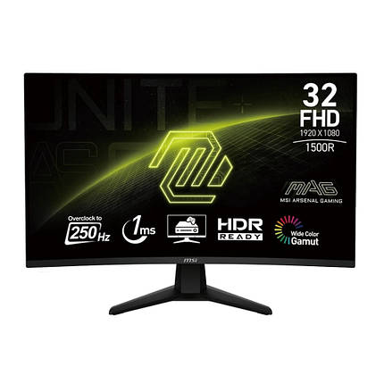 Монітор MSI 31.5" MAG 32C6X VA Black Curved 250Hz, фото 1