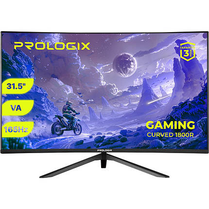 Монітор Prologix Gaming 31.5" GM3224CQ VA Black Curved 165Hz, фото 1