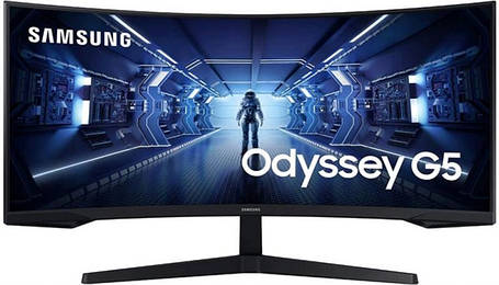 Монiтор Samsung 34" Odyssey G5 (LC34G55TWWIXCI) VA Black Curved, фото 1