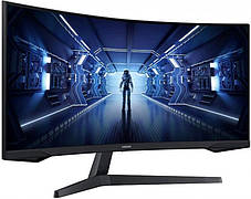 Монiтор Samsung 34" Odyssey G5 (LC34G55TWWIXCI) VA Black Curved, фото 3