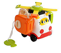 Дитяча розвиваюча іграшка Бізіборд пальчикові ігри з різнобарвними кульками Котик-Машинка