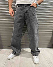 Чоловічі широкі джинси Baggy Big Boy Stussy чорні джинси Багі темні Туреччина, фото 5