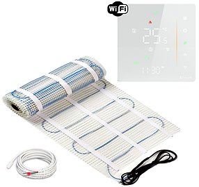 Нагрівальний мат MEXELL (0,5 м2) 75Вт з терморегулятором Ecoset PWT 006 Wi-Fi