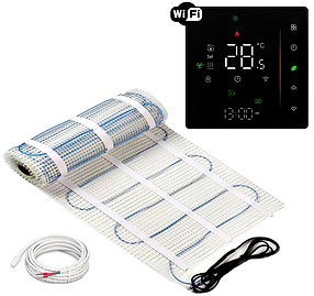 Нагрівальний мат MEXELL (1,0 м2) 150Вт з терморегулятором Ecoset PWT 006 Wi-Fi