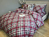 Постільна білизна фланель Крафт-бордо, фото 2