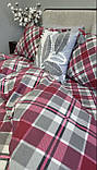 Постільна білизна фланель Крафт-бордо, фото 7