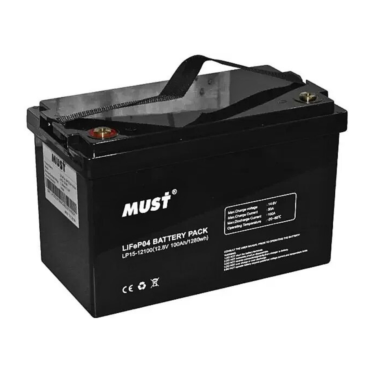 Акумуляторний блок LiFePO4 Must LP15-12100 12.8V 100Ah, фото 1