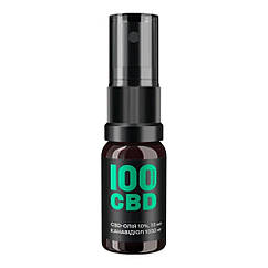 CBD-олія (канабідіол), 15 мг КБД, смак м'яти, 10 мл, 100 PERCENT CBD