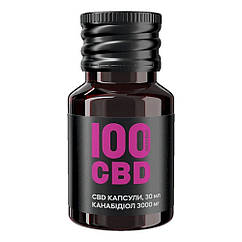 CBD капсули (канабідіол), 100 мг КБД, 30 капсул, 100 PERCENT CBD