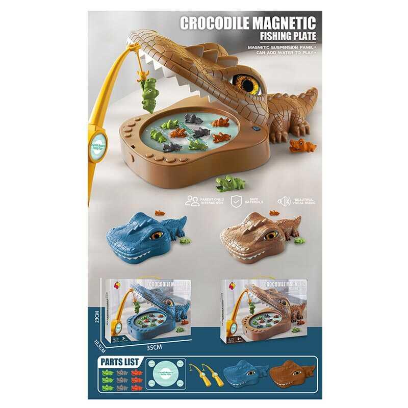 Риболовля 7735 B - 2 кольори, мелодії, 9 фігурок тварин, 2 вудки, магнітна платформа