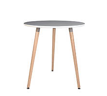 Обідній стіл Modern wood 3L бук 1.007 метал antr hpl h19 антрацит d700 мм (Новий Стиль ТМ)