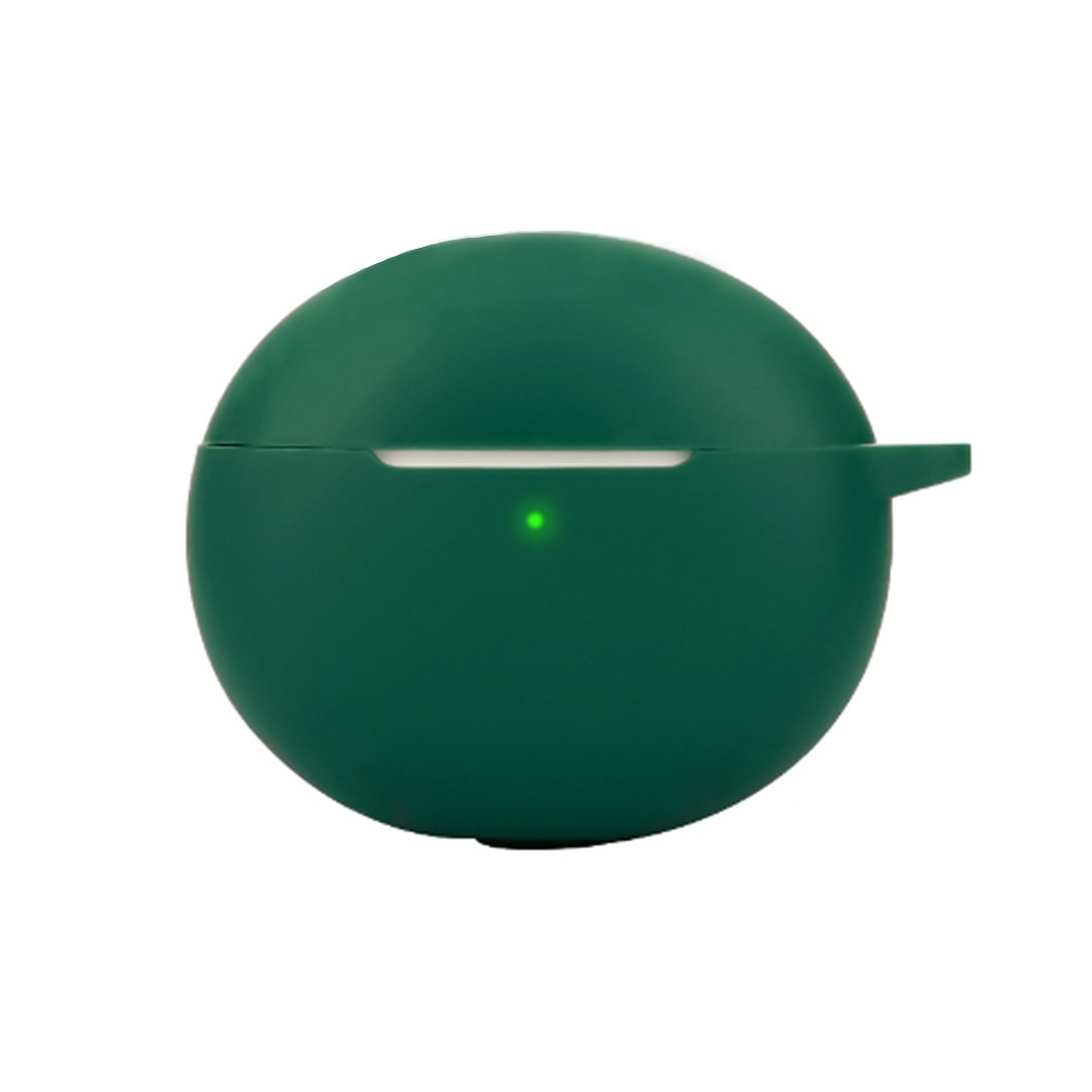 Силіконовий чохол для навушників Oppo Enco Air 3i (ETE91) | чохол + карабін | зелений