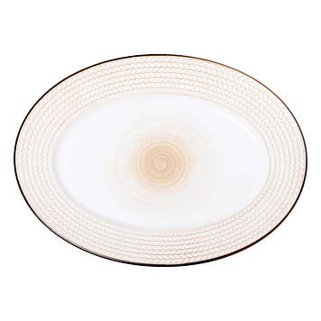 Блюдо порцелянаове 33.5х24.5 см овальне біле HP23389