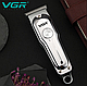 Машинка для стриження волосся VGR V-071, бездротовий акумуляторний тример для стриження та гоління з насадками, фото 4