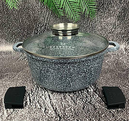 Каструля казан із гранітним антипригарним покриттям 4.4 л-24 см Edenberg EB-3978 Індукційне дно