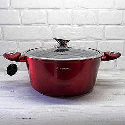 Каструля казан з мармуровим антипригарним покриттям 6.3 л 28 см Edenberg EB-7412 індукційне дно