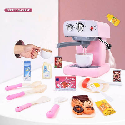 Дитяча іграшкова кавоварка для юного бармена наливає воду парогенератор звук підсвічування рухомі елементи