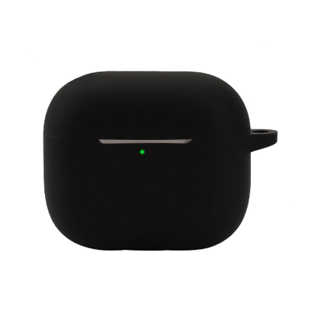 Силіконовий чохол для Apple Airpods 4 | чохол + карабін | чорний