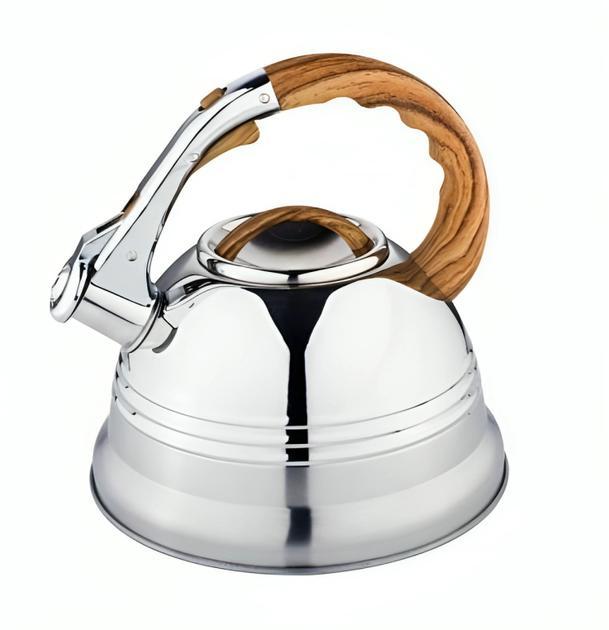 Чайник з нержавіючої сталі 3.0 л зі свистком для індукційної плити Edenberg EB-1957 Коричневий, фото 1