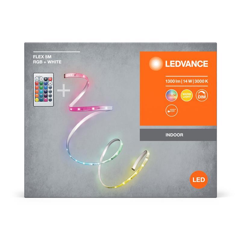 Стрічка світлодіодна LEDVANCE FLEX 14W, 1300Lm, 5M RGB 3000K RC, фото 1