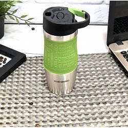 Термокухоль вакуумний із неіржавкої сталі 380 мл. для кави та чаю Edenberg EB-626 Салатовий