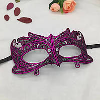 Маска карнавальна мереживна one size рожевий