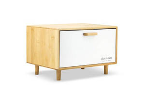 Хлібниця на ніжках з дерева з відкидною кришкою 36x26x23 см. Edenberg EB-124 Біла