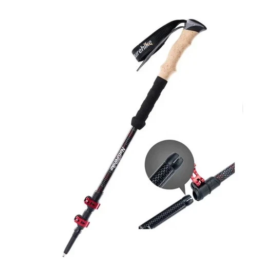 Трекінгові палиці Naturehike NH20DS003 (чорний/червоний, 2шт)