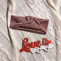 Пов'язка нарядна 42-52 в рубчик темно пудрова